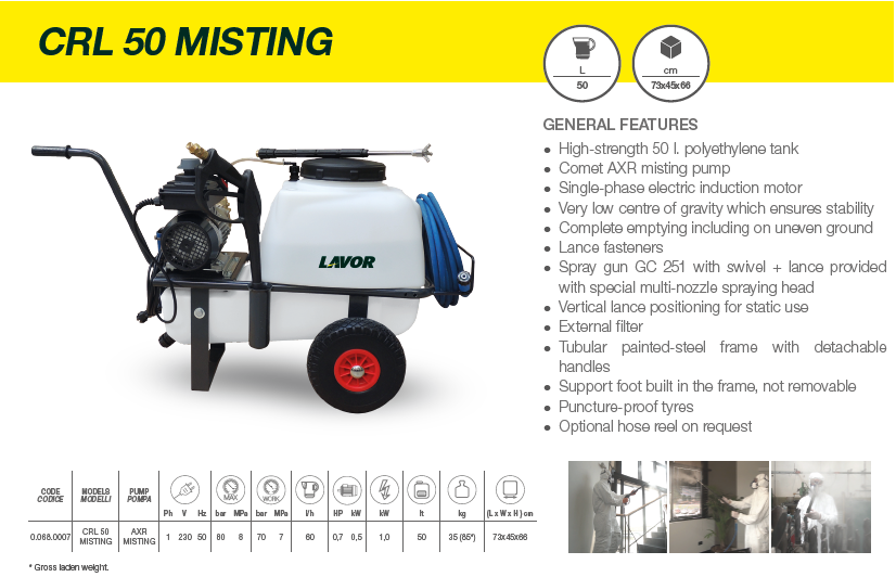 LAVOR CRL 50 Misting