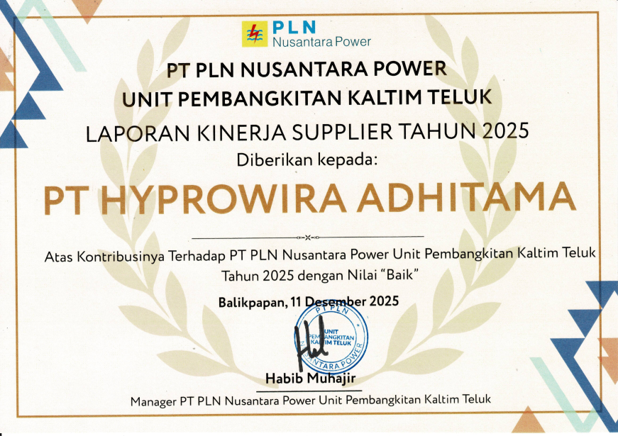 Sertifikat Supplier PLN 2025